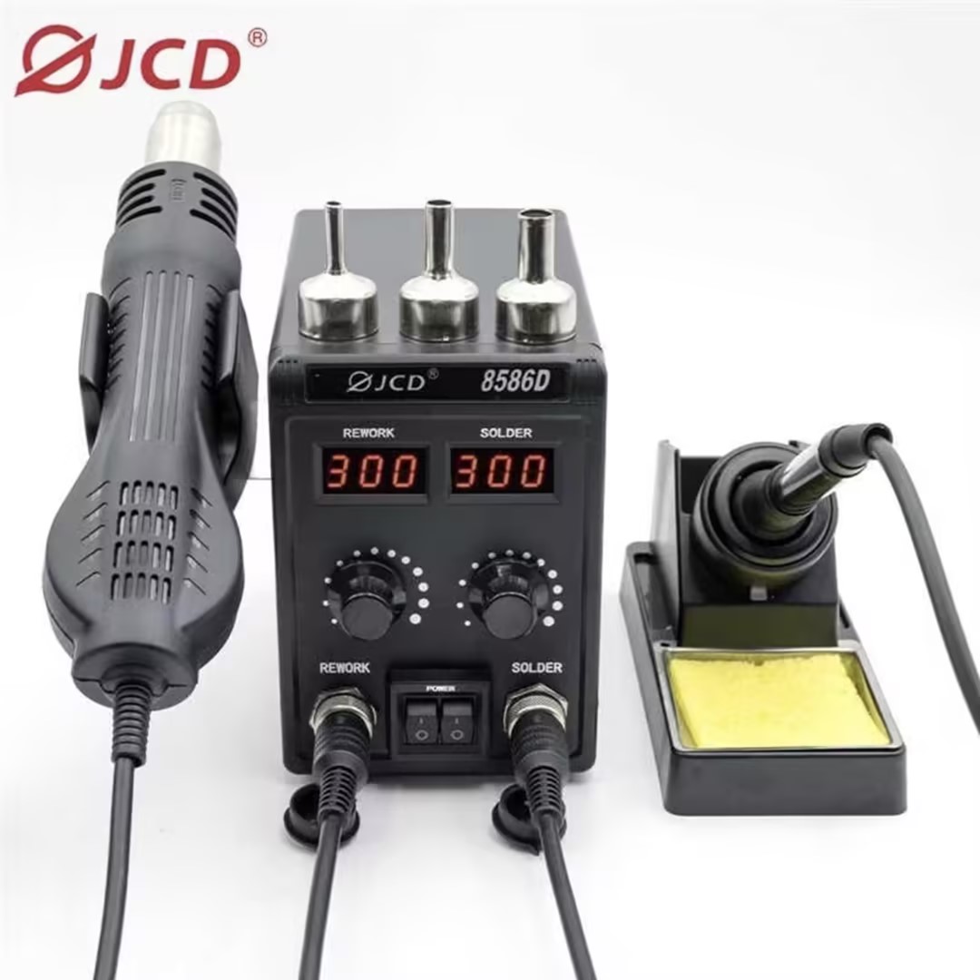 2 In 1 Soldering Rework Station 750W - JCD 8586D 2-in-1 Soldering Station Hot