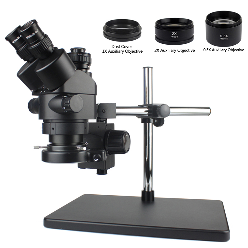 Trinocular Stereo Microscope 7X-45X - 3.5X-90X Simul-Foca Trinocular Stereo Microscope With