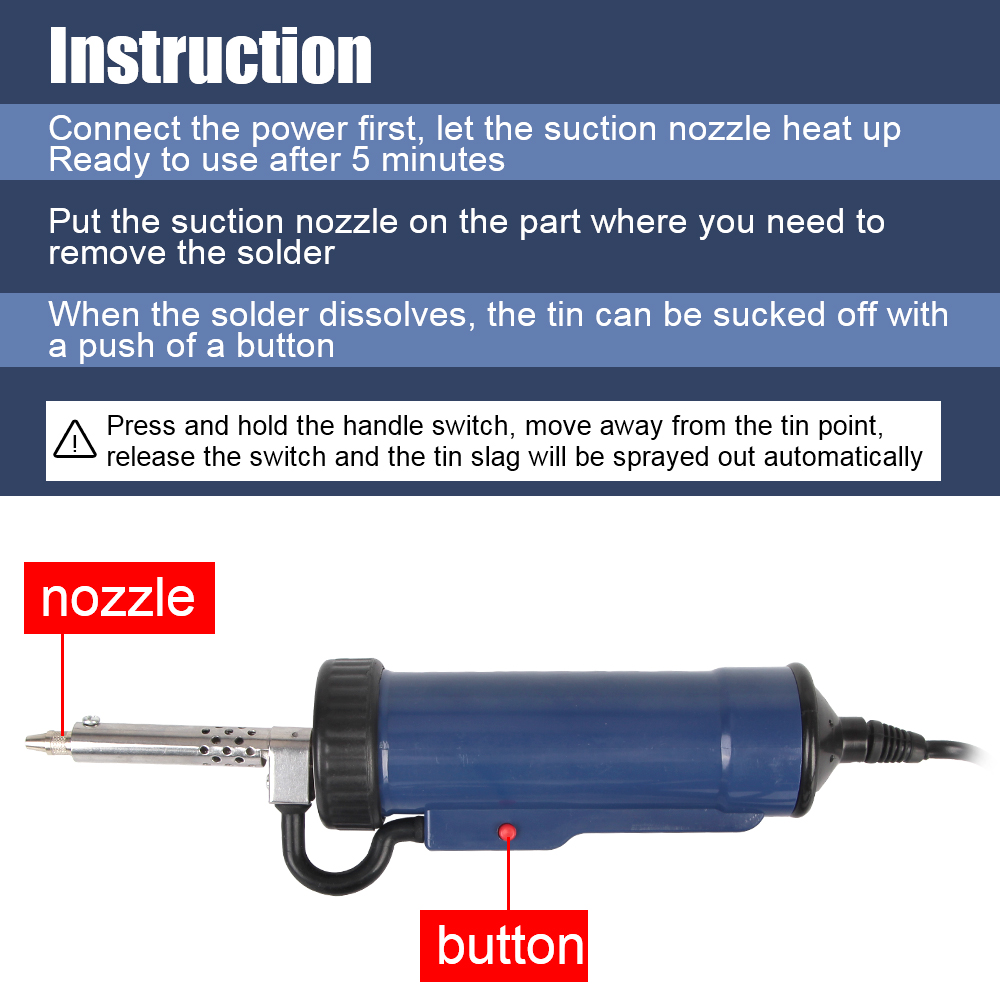 Tin Sucker Vacuum with 3 Sucti - đánh giá và giá Desoldering Pump Electric Vacuum Station