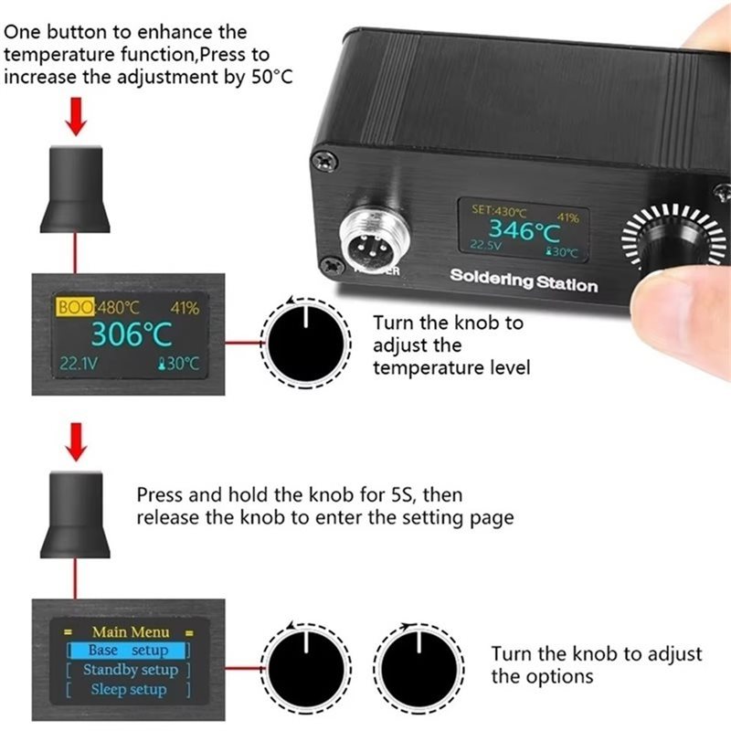 B23B T12 For Home Repairing So - đánh giá và giá T12 Soldering Station Oled