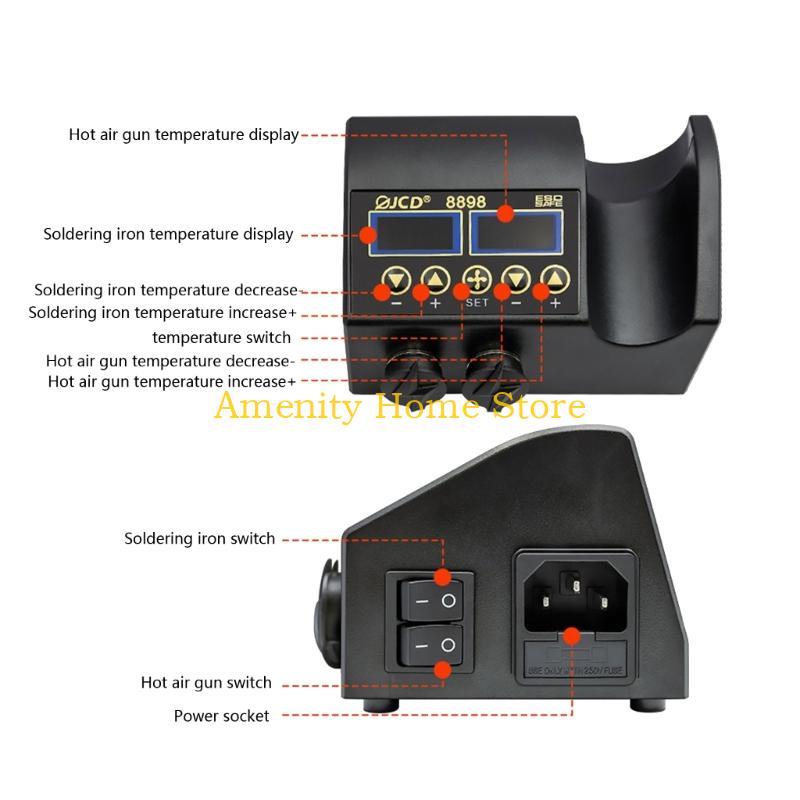 Máy hàn làm lại không khí nóng - đánh giá và giá 2 In 1 Soldering Rework Station 750W